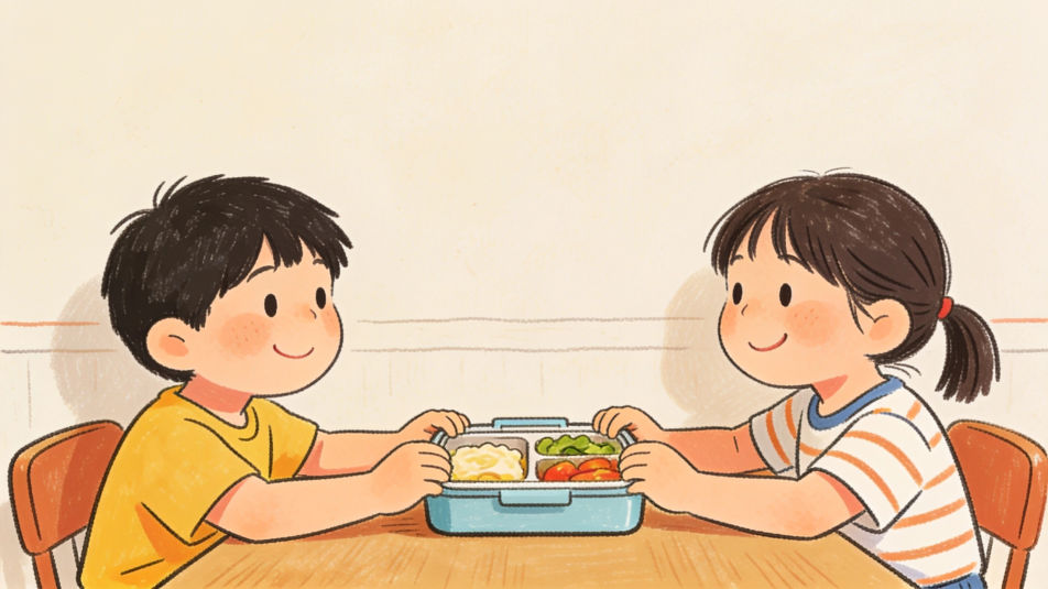 Sharing lunch