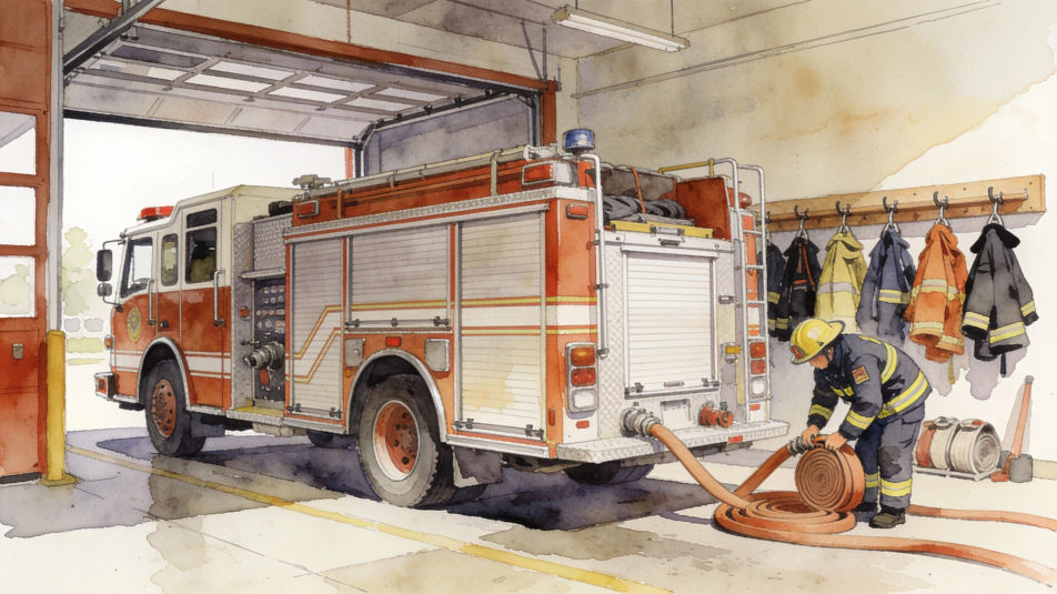 Fire station bay