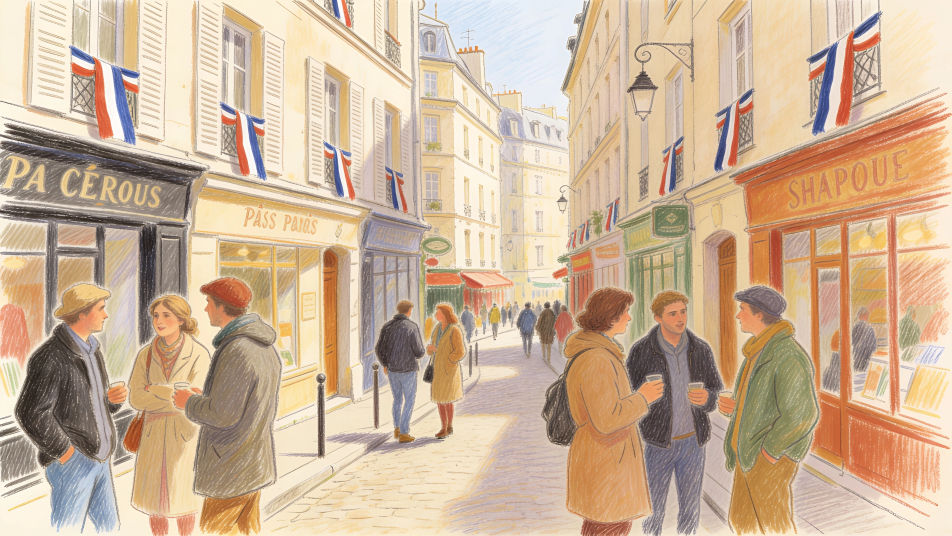 Paris street in 1789