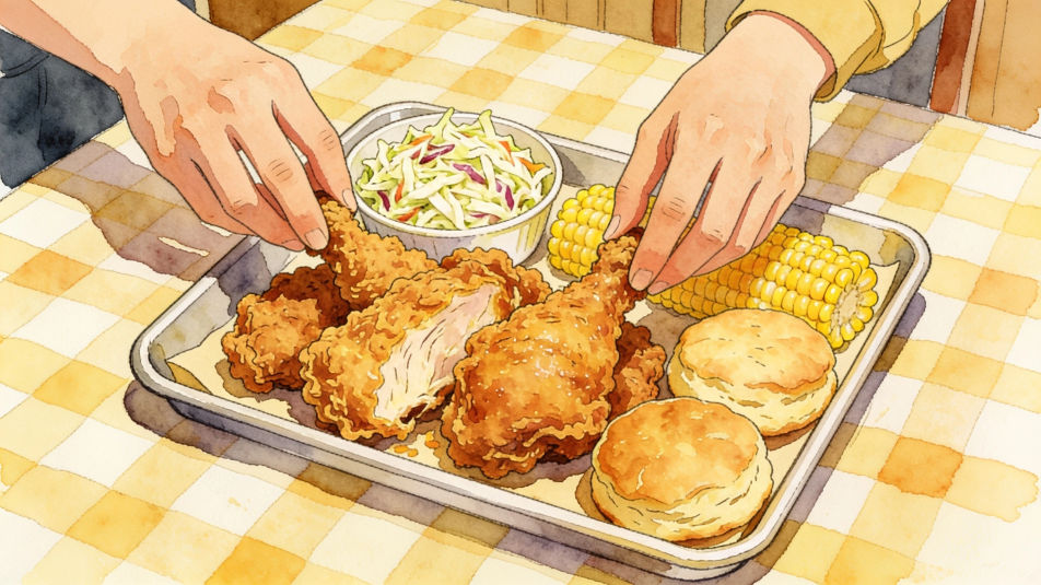 Family dinner table