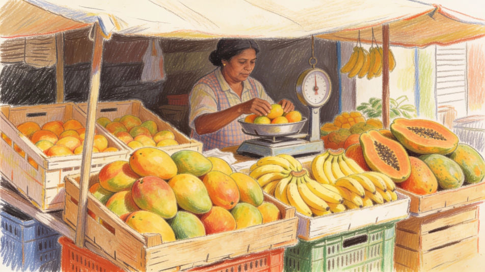 Market fruit stall