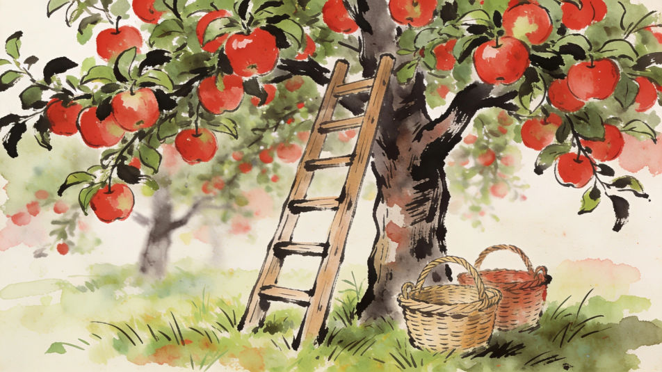 Orchard at harvest