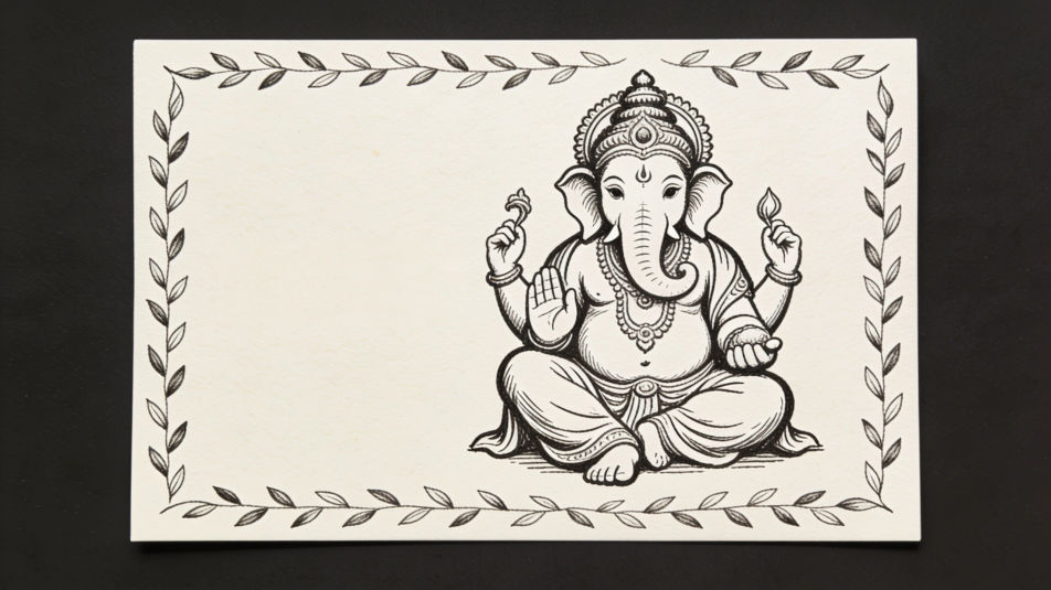 Ganesh festival card layout