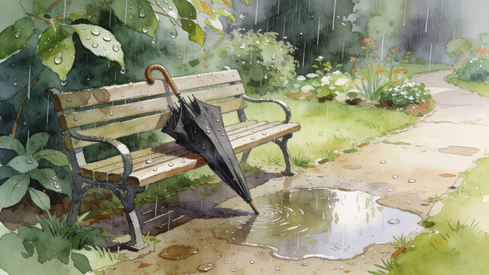 Rainy garden