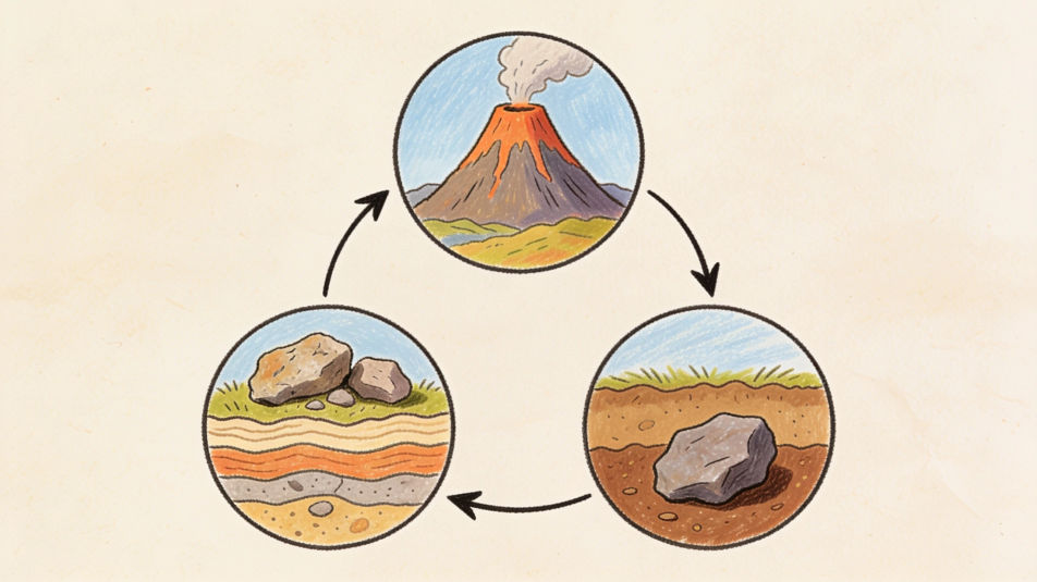 Rock cycle diagram