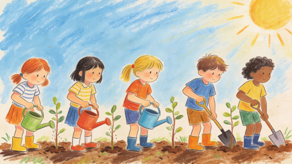 Planting trees together