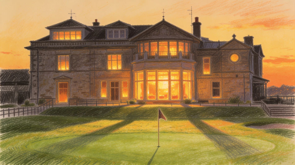 Clubhouse at dusk