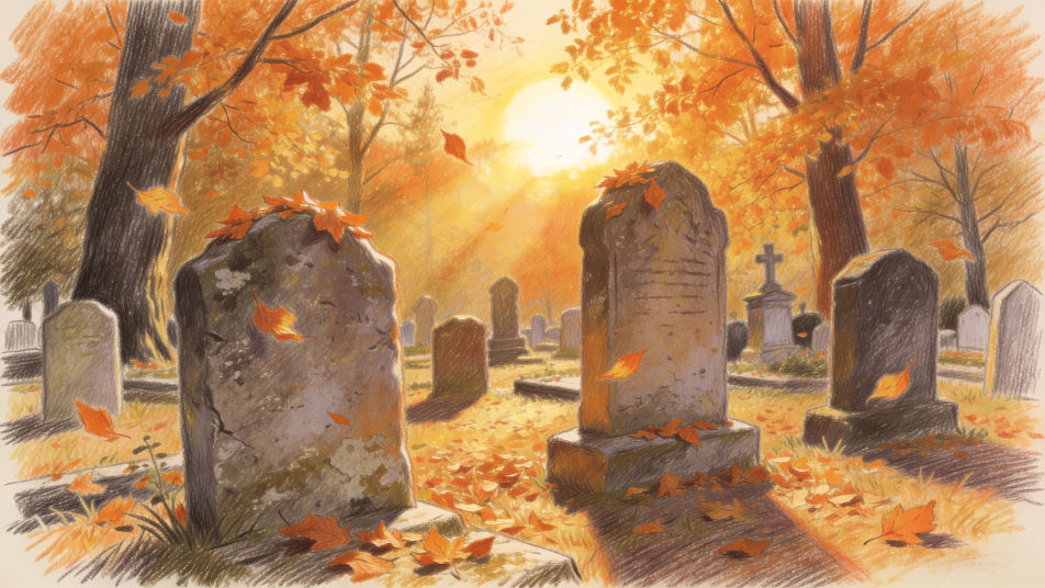 Autumn cemetery