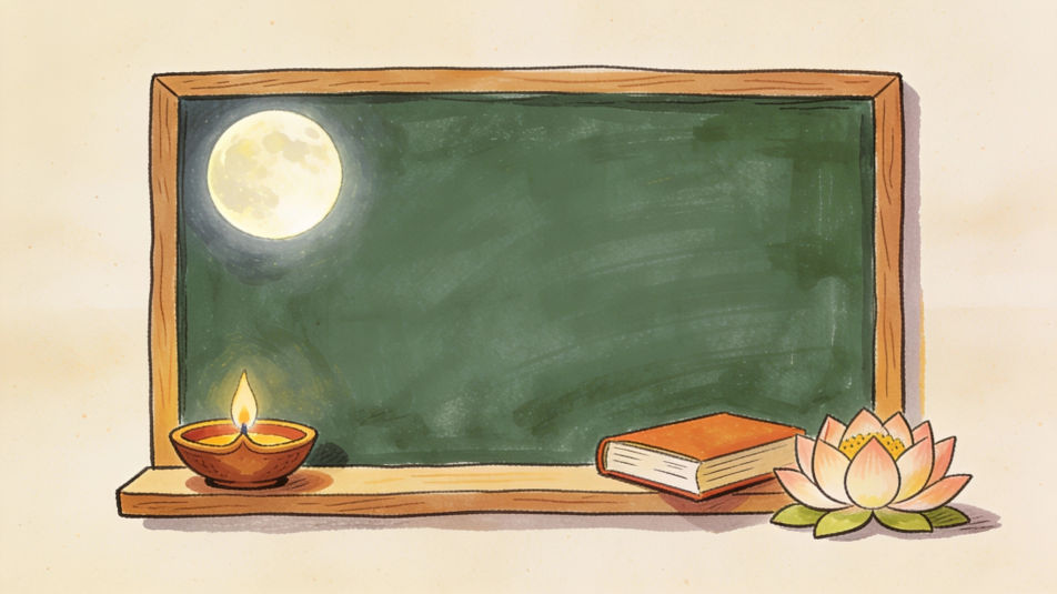 Classroom Guru Purnima board