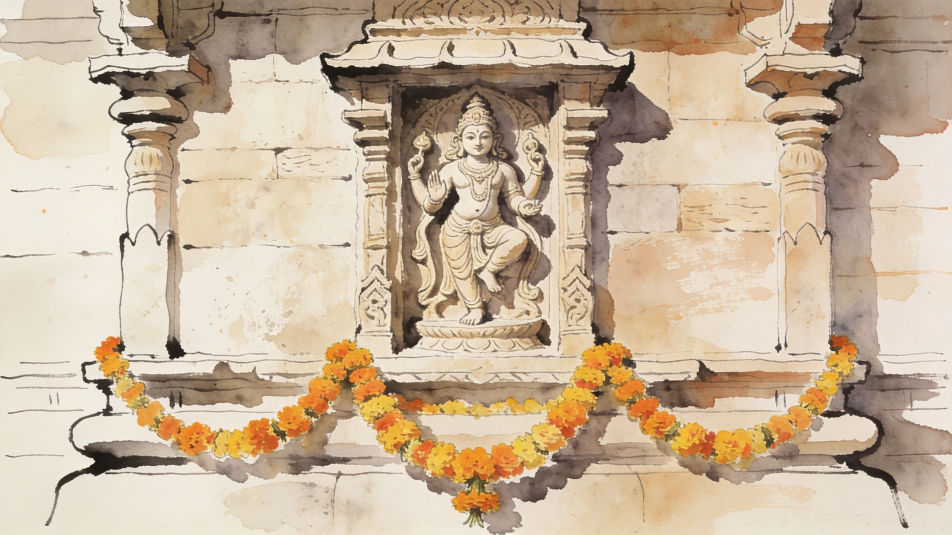 Temple wall sketch