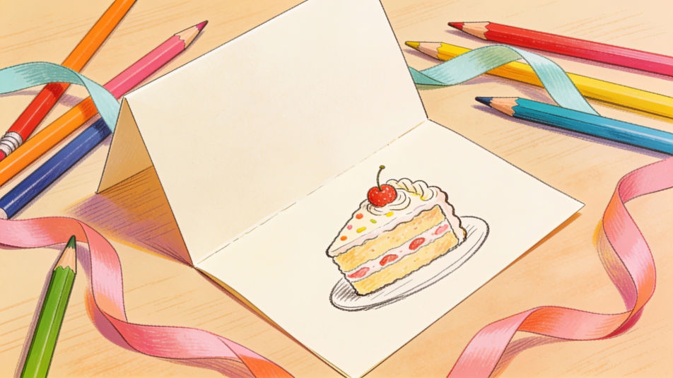 Card flat lay
