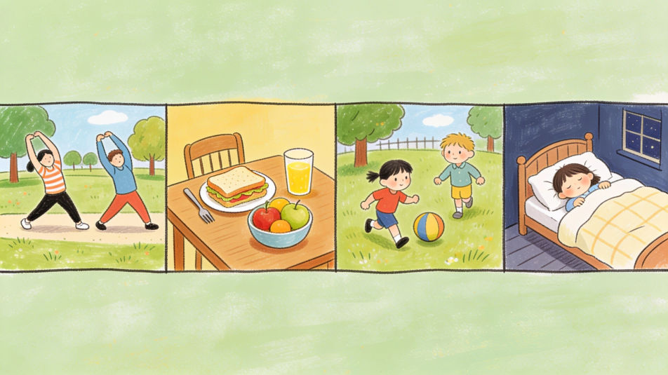 Healthy day timeline