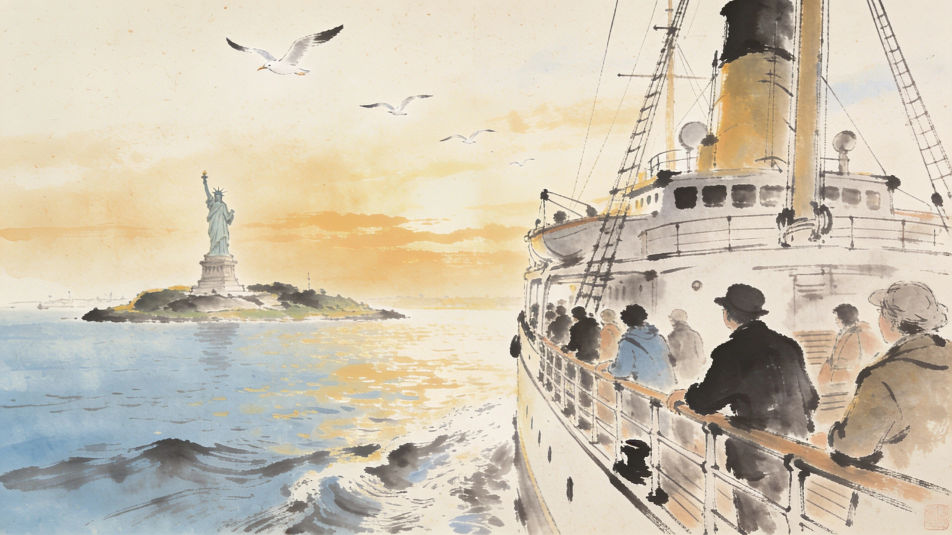 Ship entering the harbor