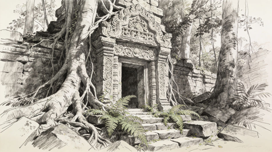 Ruins in the roots