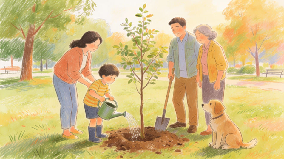 Planting a tree together