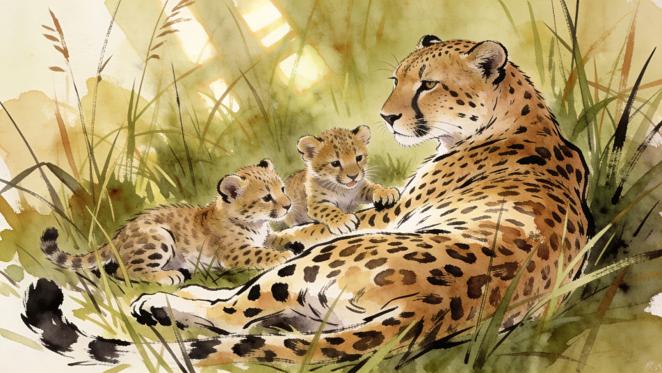 Mother and cubs