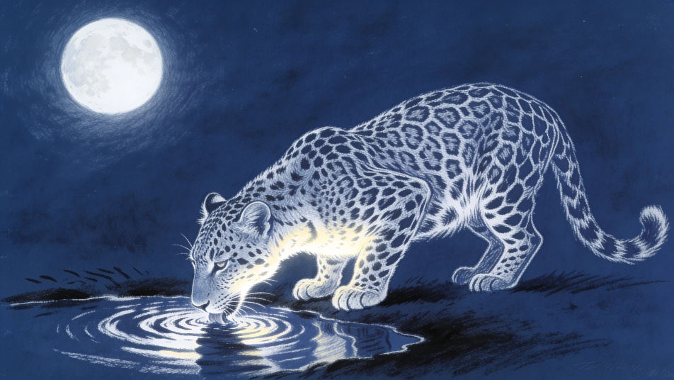 Night at the waterhole