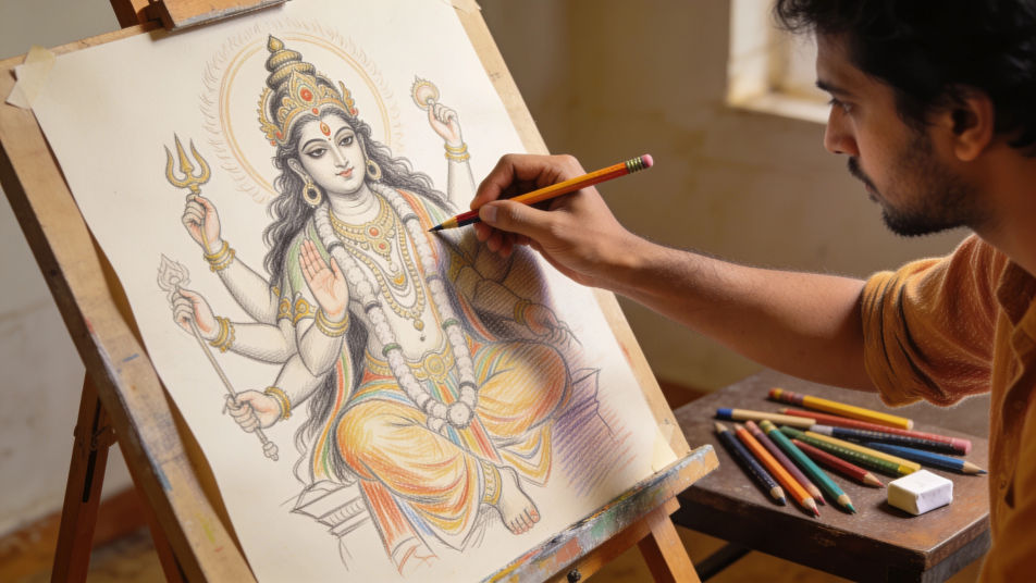 Artist at work