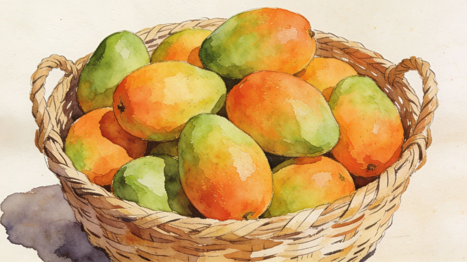 Basket of mangoes