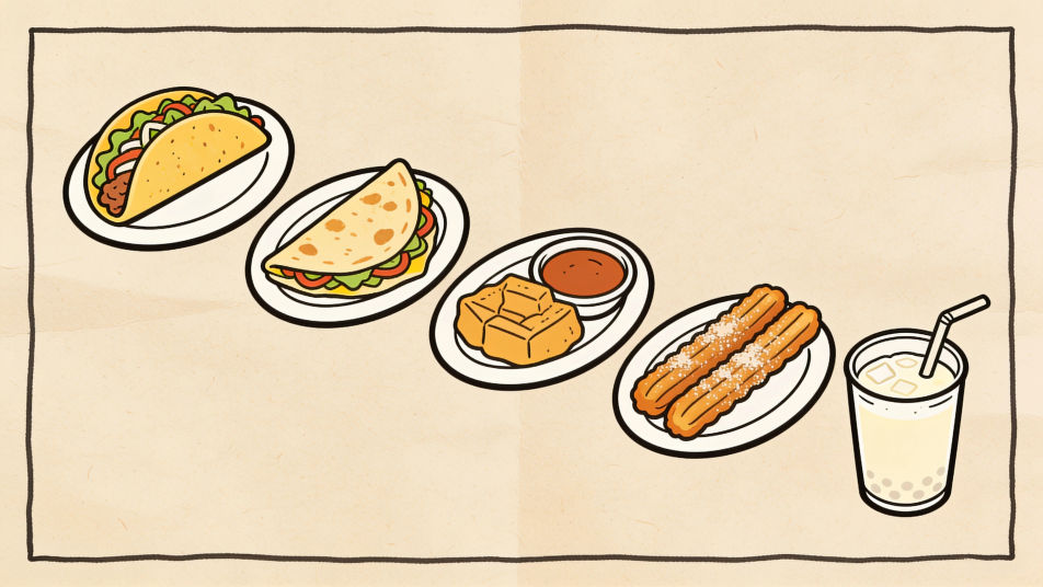 Menu board illustrations