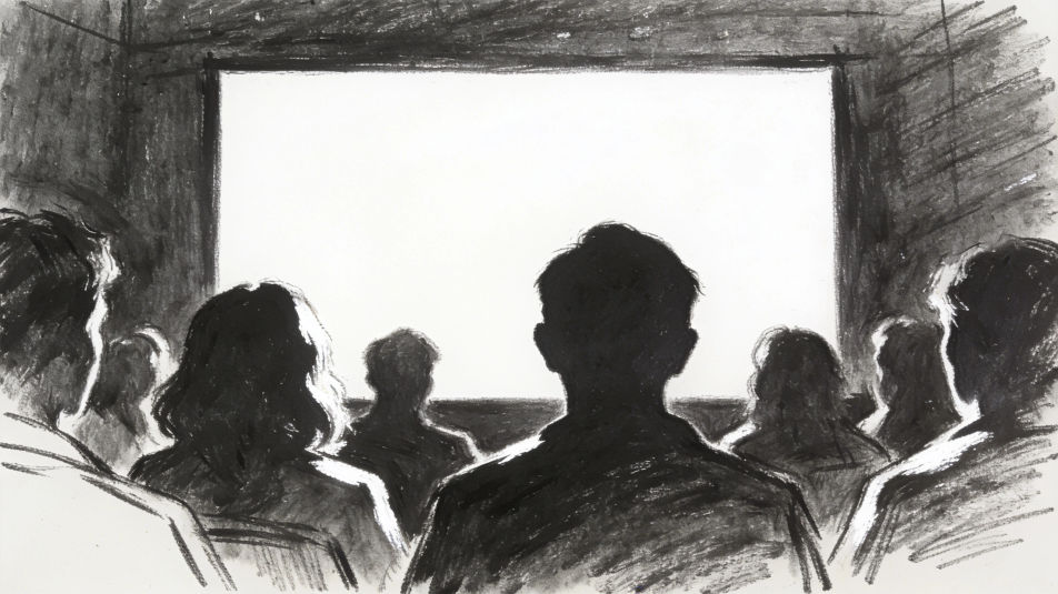 Audience watching the screen