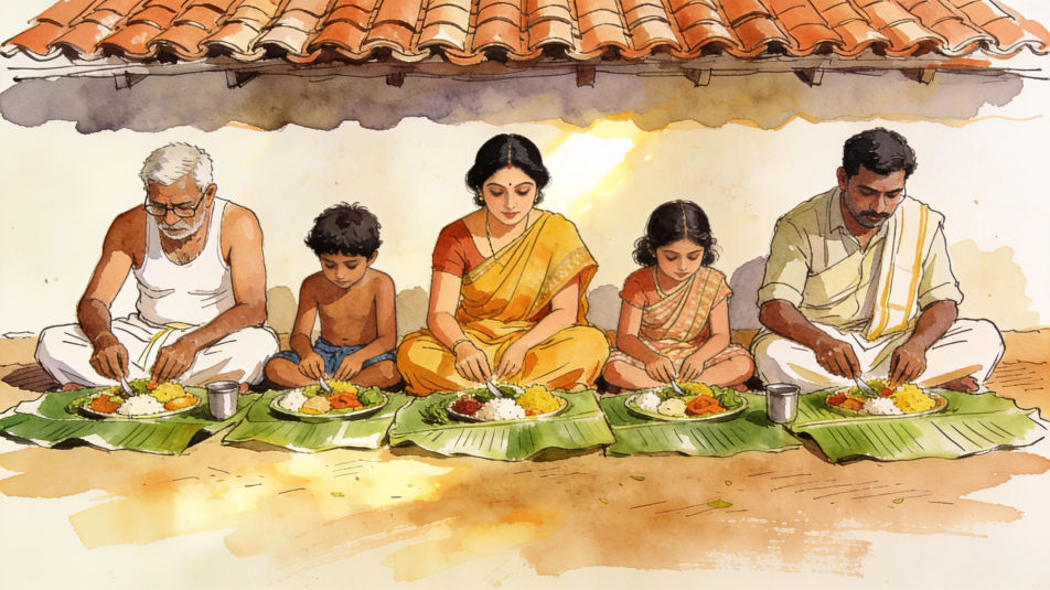 Onam sadya together