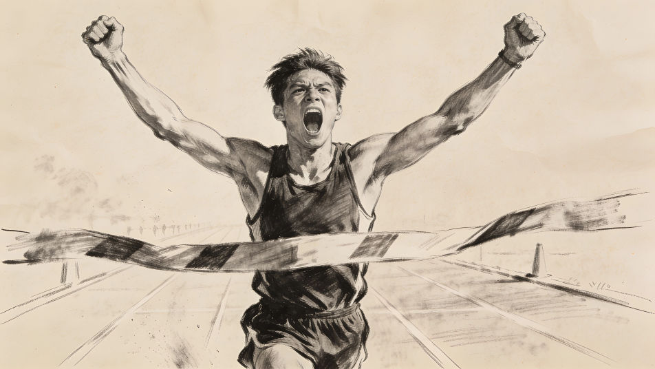 Finish line shout
