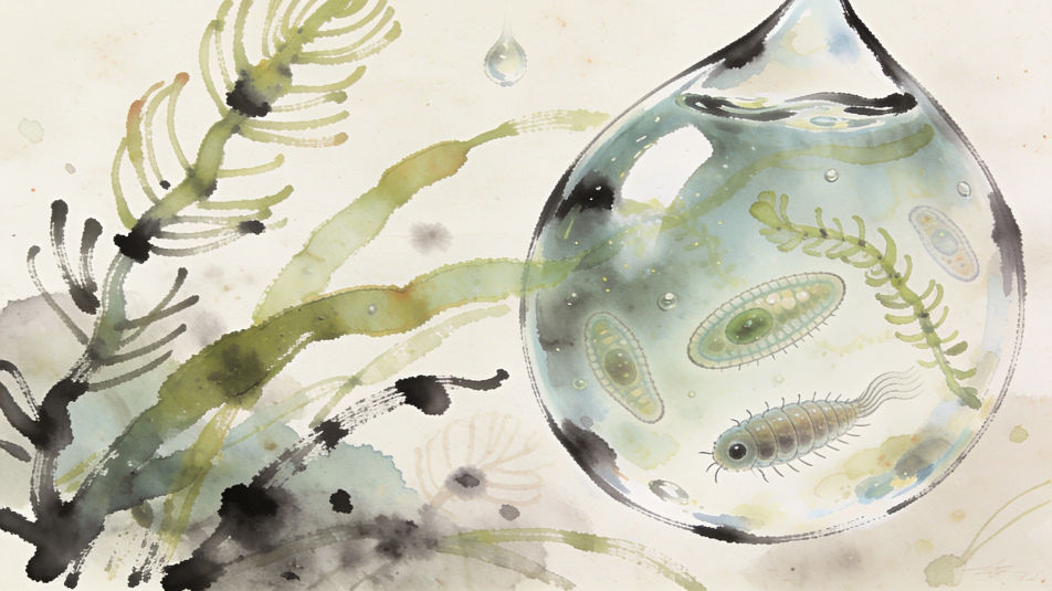 Pond water drop