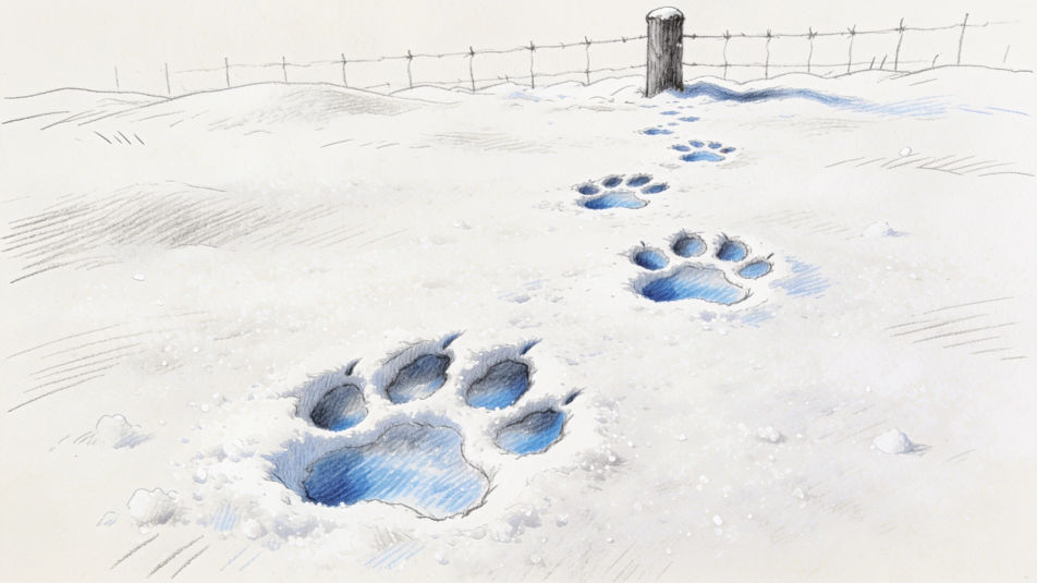 Prints in the snow