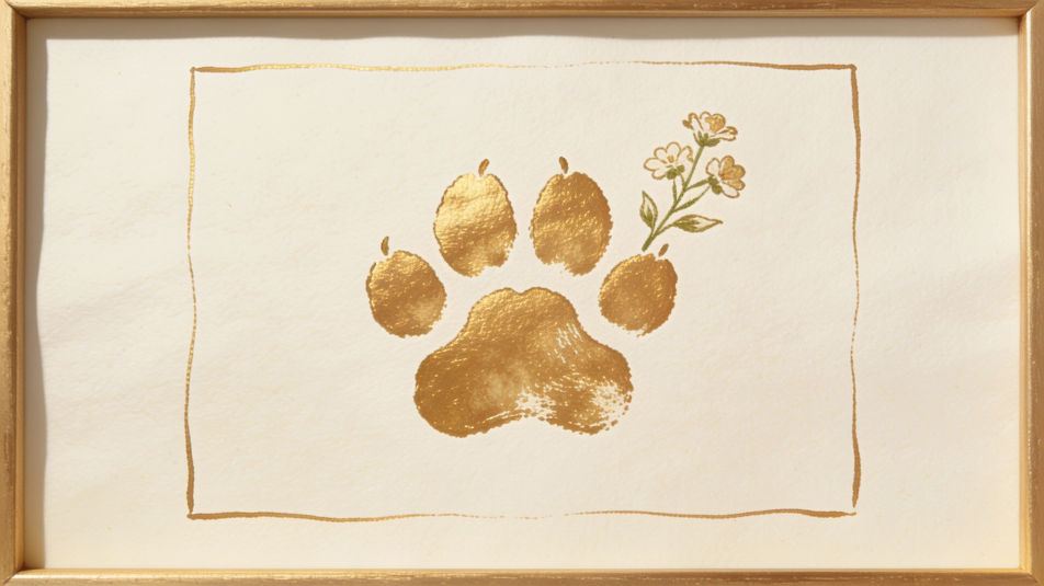 Pet memorial card