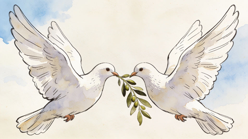Doves of peace poster