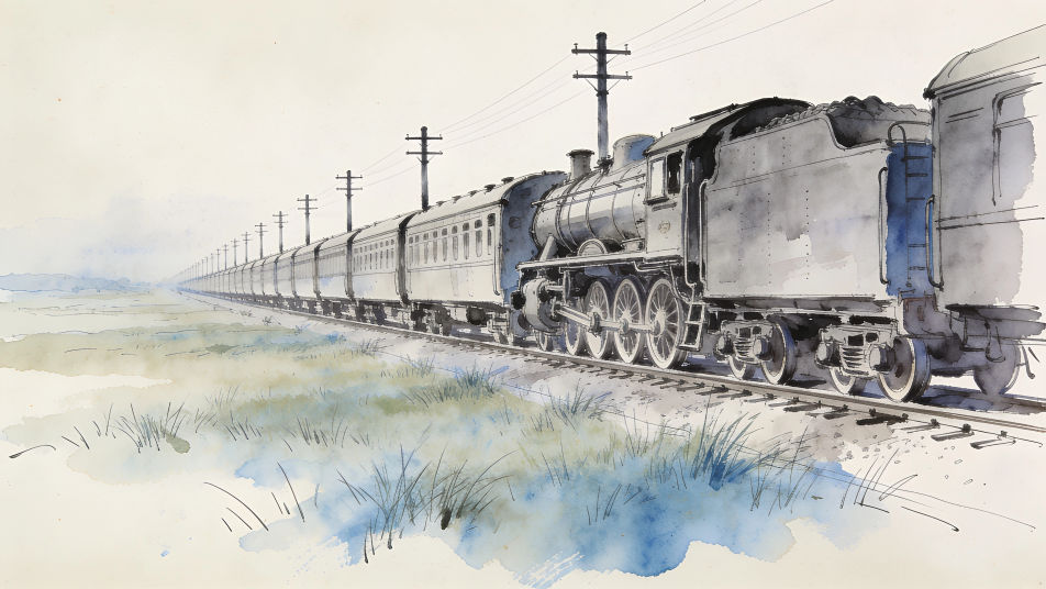 Railroad across the plains