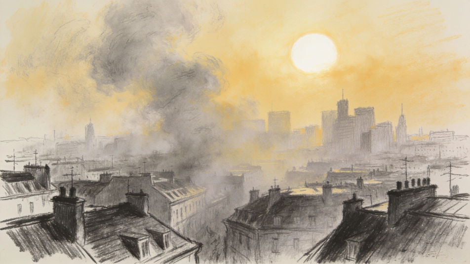 City under smog