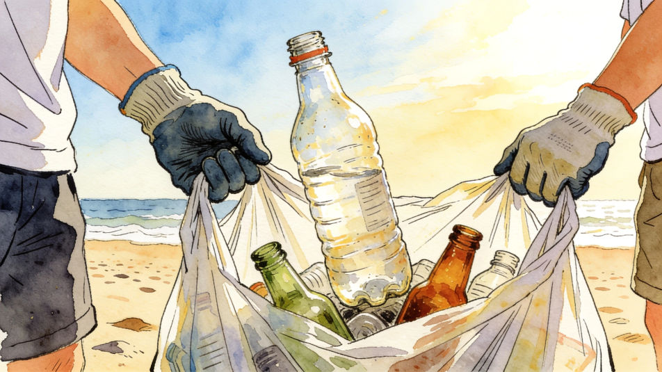 Beach clean-up day