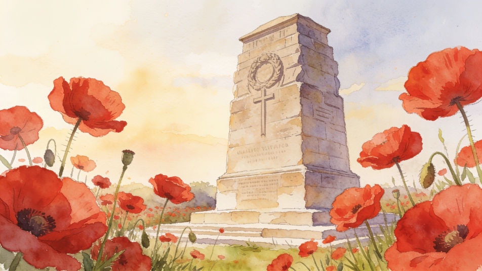 Memorial in poppies