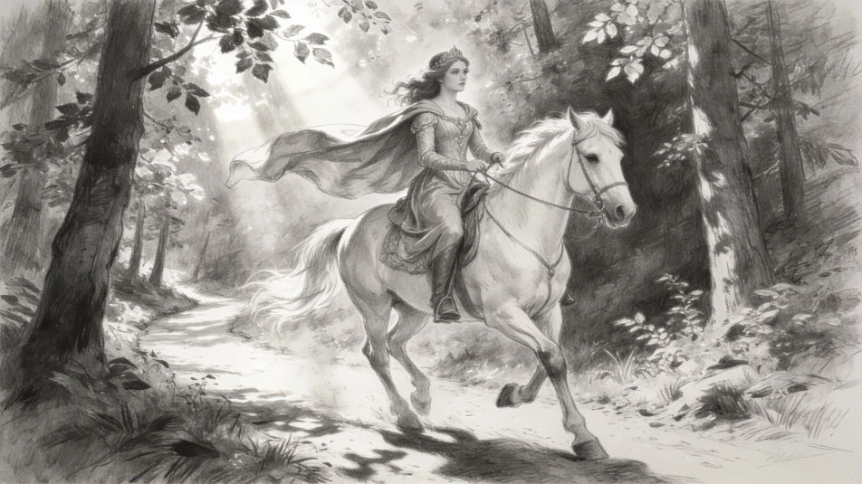Riding through the forest