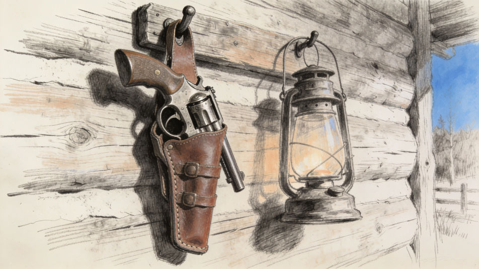 Frontier cabin still life
