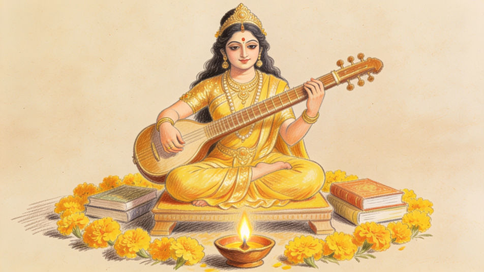 Vasant Panchami altar