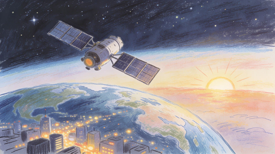 Above the planet