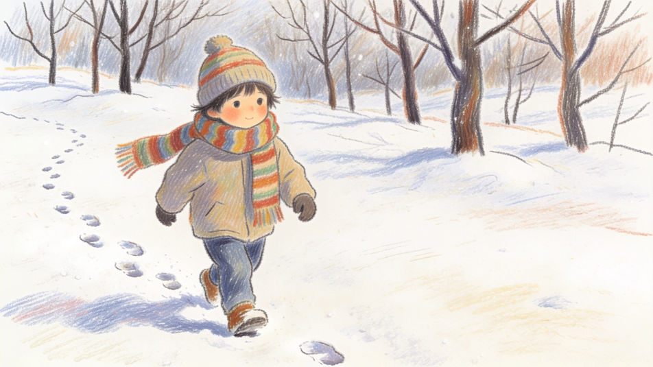 Winter walk in the snow