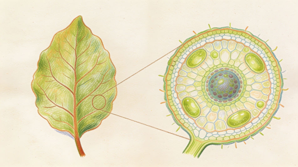 Plant cell and leaf chart