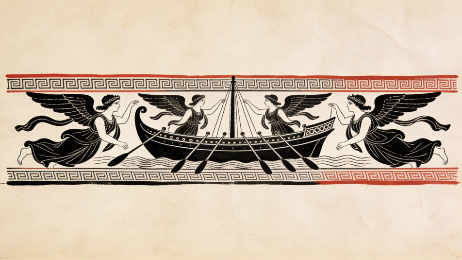 Siren vase panel
