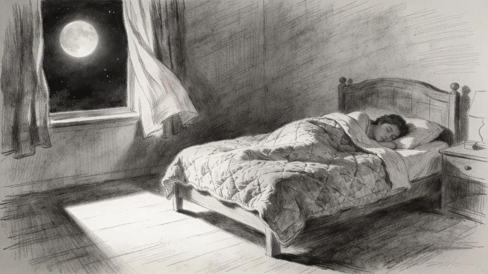 Moonlit bedroom