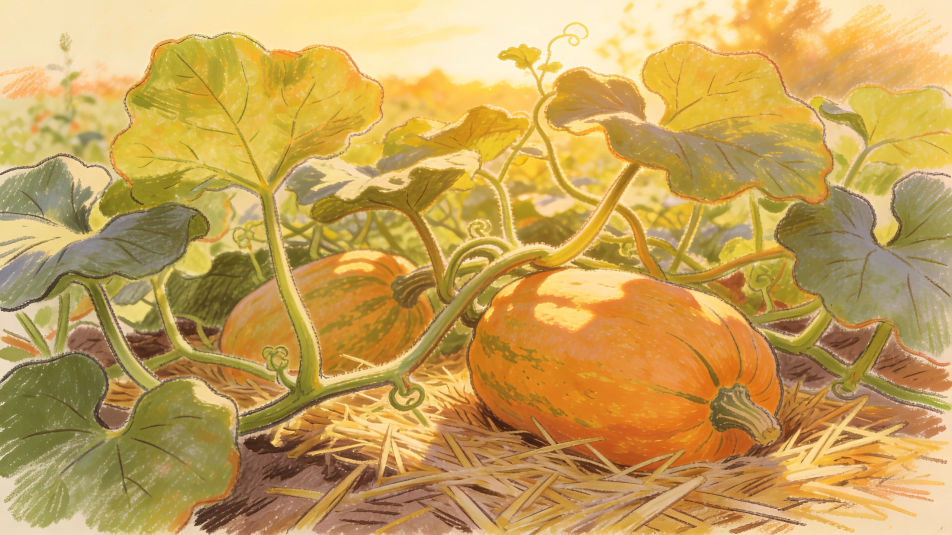 Squash patch in the garden