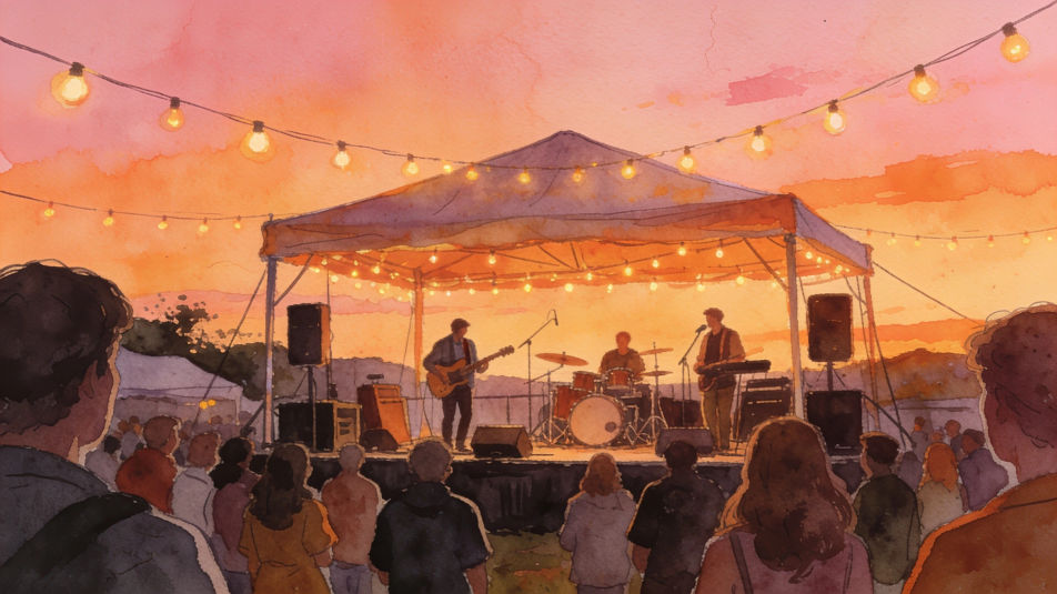 Outdoor festival stage