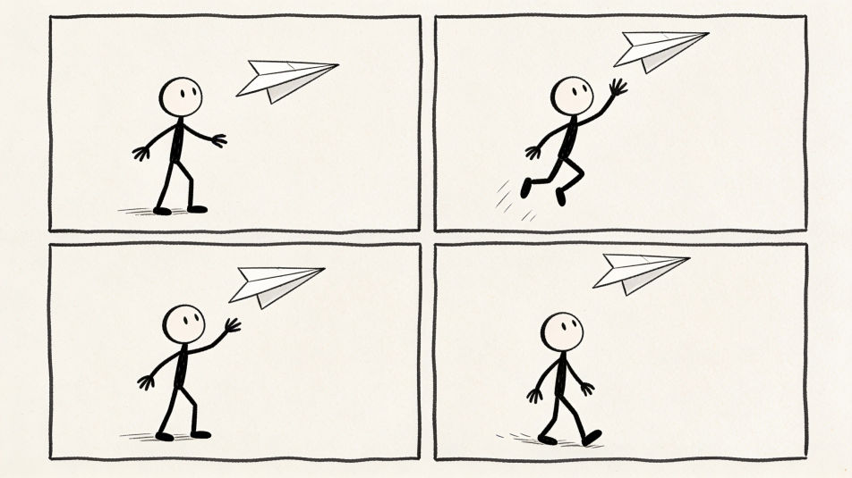 Four panel stickman strip