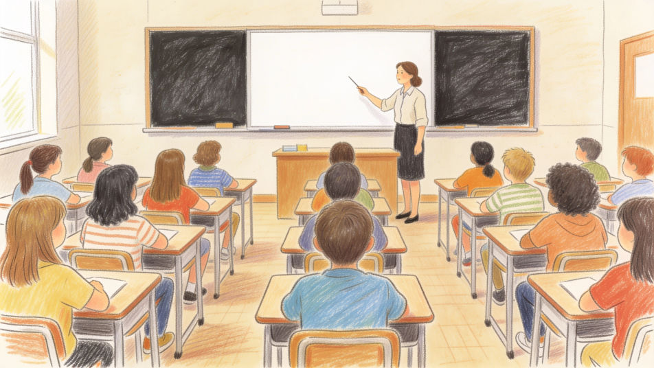 Busy classroom