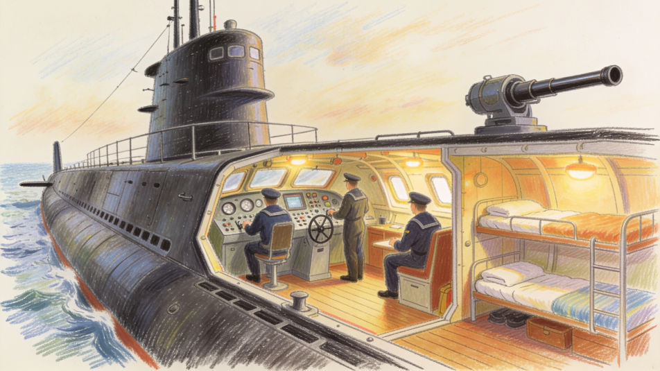 Cutaway interior