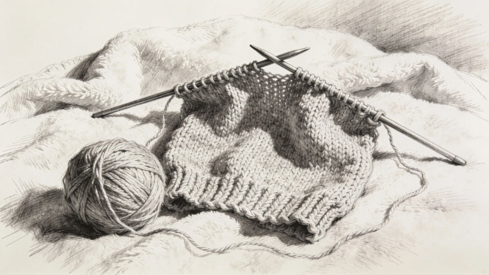 Knitting in progress