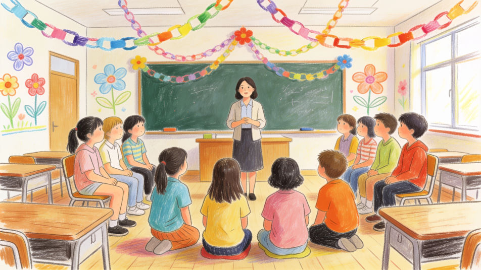Decorated classroom
